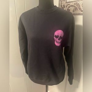 Skull heart eye crewneck sweatshirt🩵 size small